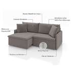 Sofá 2 Lugares Retrátil E Reclinável Stilo Veludo Avelã 154 Cm