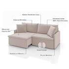 Sofá 2 Lugares Retrátil E Reclinável Stilo Veludo Creme 154 Cm