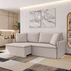 Sofá 2 Lugares Retrátil E Reclinável Stilo Veludo Creme 174 Cm