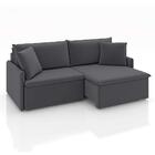 Sofá 2 Lugares Retrátil E Reclinável Stilo Veludo Grafite 154