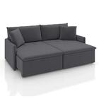 Sofá 2 Lugares Retrátil E Reclinável Stilo Veludo Grafite 154