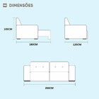 Sofá 2 Lugares Retrátil E Reclinável Venus 2.00m Veludo Prata