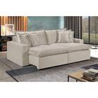 Sofá 2 Lugares Retrátil Encosto Fixo M-145 Veludo Martins Cre