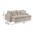 Sofá 2 Lugares Retrátil Encosto Fixo M-145 Veludo Martins Cre