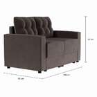 Sofá 2 Lugares Retrátil Mainz Suede Grafite 140 Cm