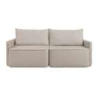 Sofá 2 Lugares Retrátil Moon Linho Cru