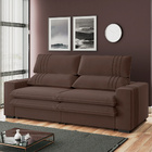 Sofá 2 Lugares Retrátil Noruega 180 Cm Veludo Pés Tabaco K01