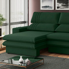 Sofá 2 Lugares Retrátil Noruega 180 Cm Veludo Verde Pés Tabac