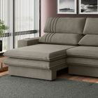 Sofá 2 Lugares Retrátil Noruega 230 Cm Veludo Cappuccino Pés