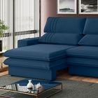 Sofá 2 Lugares Retrátil Noruega 270 Cm Veludo Azul Marinho Pé