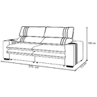 Sofá 2 Lugares Retrátil Noruega 270 Cm Veludo Off White Pés T