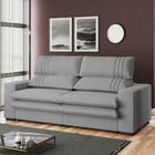 Sofá 2 Lugares Retrátil Noruega 270 Cm Veludo Pés Tabaco K01