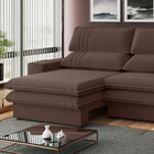 Sofá 2 Lugares Retrátil Noruega 270 Cm Veludo Pés Tabaco K01