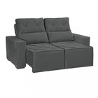 Sofá 2 Lugares Retrátil Reclinável 180cm Veludo Vegas Wood Es