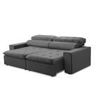 Sofa 2 Lugares Retratil Reclinavel Atenas 1 60 M Suede Cinza