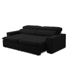 Sofa 2 Lugares Retratil Reclinavel Atenas 1 60 M Suede Preto