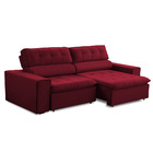 Sofa 2 Lugares Retratil Reclinavel Atenas 1 60 M Suede Vermel