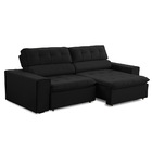 Sofa 2 Lugares Retratil Reclinavel Atenas 2 10 M Suede Preto