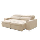 Sofa 2 Lugares Retratil Reclinavel Atenas 2 50 M Suede Bege