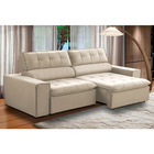 Sofa 2 Lugares Retratil Reclinavel Atenas 2 50 M Suede Bege
