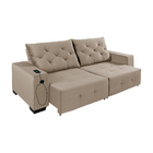 Sofá 2 Lugares Retrátil Reclinável Com Usb Paddington Veludo