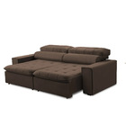 Sofa 2 Lugares Retratil Reclinavel Libano 2 30 M Veludo Marrom