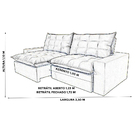 Sofa 2 Lugares Retratil Reclinavel Melbourne 2 50 M Veludo Ma