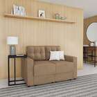 Sofá 2 Lugares Retrátil Tréveris Suede Bege 140 Cm