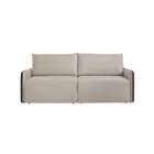 Sofá 2 Lugares Retrátil Urban Linho Bege E Marrom 160 Cm