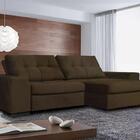 Sofá 2 Lugares Retrátile Reclinável Marrom