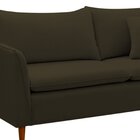 Sofá 2 Lugares Retrô 164cm Veludo Kassia Marrom