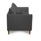 Sofá 2 Lugares Retrô 184cm Linho Kassia Grafite