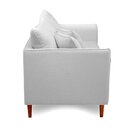 Sofá 2 Lugares Retrô 204m Veludo Kassia Cinza