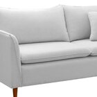 Sofá 2 Lugares Retrô 204m Veludo Kassia Cinza