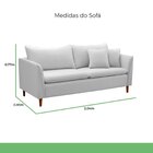 Sofá 2 Lugares Retrô 204m Veludo Kassia Cinza