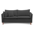 Sofá 2 Lugares Retrô 204m Veludo Kassia Grafite