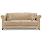 Sofa 2 Lugares Retro Polo 160cm Com Almofada Linho Ezz