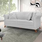 Sofa 2 Lugares Retro Polo 160cm Com Almofada Linho Ezz