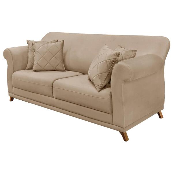 Sofa 2 Lugares Retro Polo 160cm Com Almofada Suede Ezz
