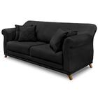 Sofa 2 Lugares Retro Polo 160cm Com Almofada Veludo Ezz