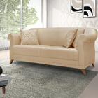Sofa 2 Lugares Retro Polo 180cm Com Almofada Linho Ezz