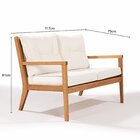 Sofá 2 Lugares Riade Acquablock Jatobá/cru