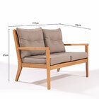 Sofá 2 Lugares Riade Acquablock Jatobá/fendi