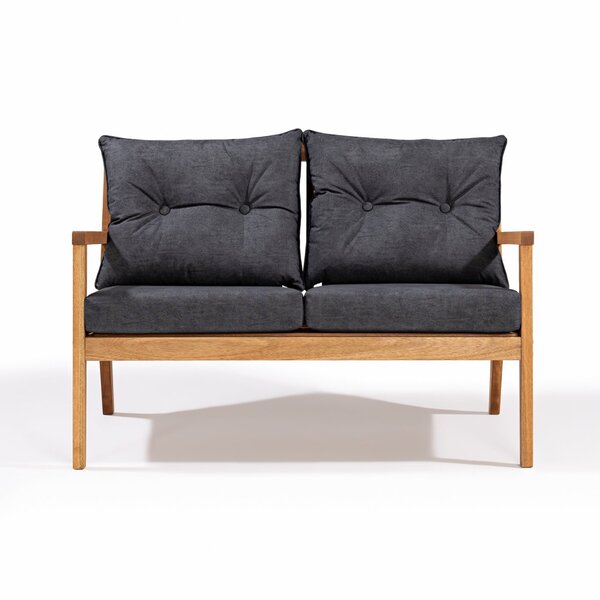 Sofá 2 Lugares Riade Acquablock Jatobá/preto