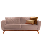 Sofá 2 Lugares Rosé Em Veludo 1,64m Amarílis