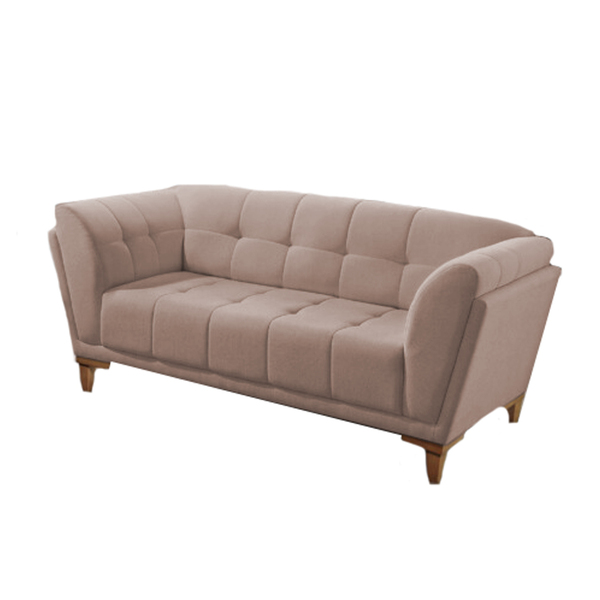 Sofá 2 Lugares Rosé Em Veludo 1,75m Hoppi