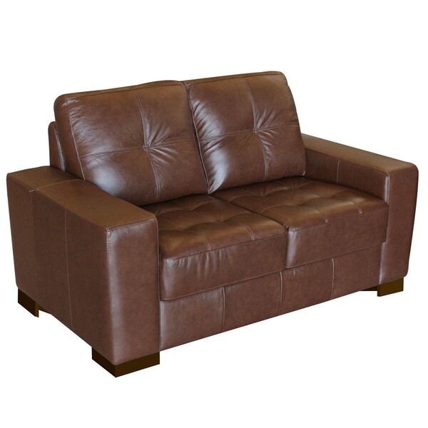 Sofá 2 Lugares Sala De Estar 150cm Milão Couro Caramelo G03 -