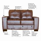 Sofá 2 Lugares Sala De Estar 150cm Milão Couro Caramelo G03 -