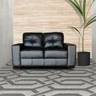 Sofá 2 Lugares Sala De Estar 150cm Milão Couro Preto G03 - Gr