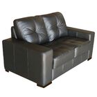 Sofá 2 Lugares Sala De Estar 150cm Milão Couro Preto G03 - Gr